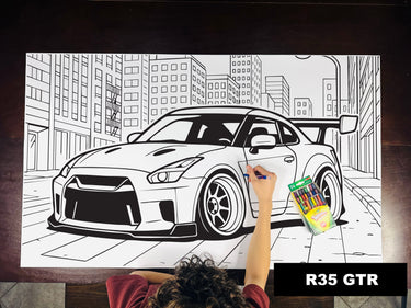 R35 GTR Table Size Coloring Sheet